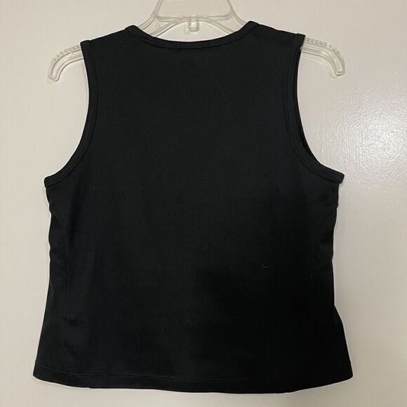 NIKE BLACK CROPPED KNIT TANK TOP SIZE MEDIUM (8-10) - Picture 3 of 5
